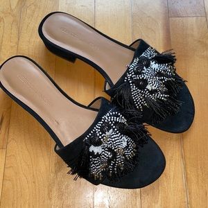 Rebecca Minkoff Kayleigh Tassel Slides size 7.5
